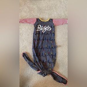 Rags To Raches Baby Boy 0 - 3 months Sleeper Knot Tie Christmas Lights